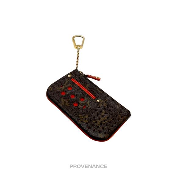 🔴 Louis Vuitton Key Pouch Cles - Perforated Monogram Orange - Picture 5 of 9